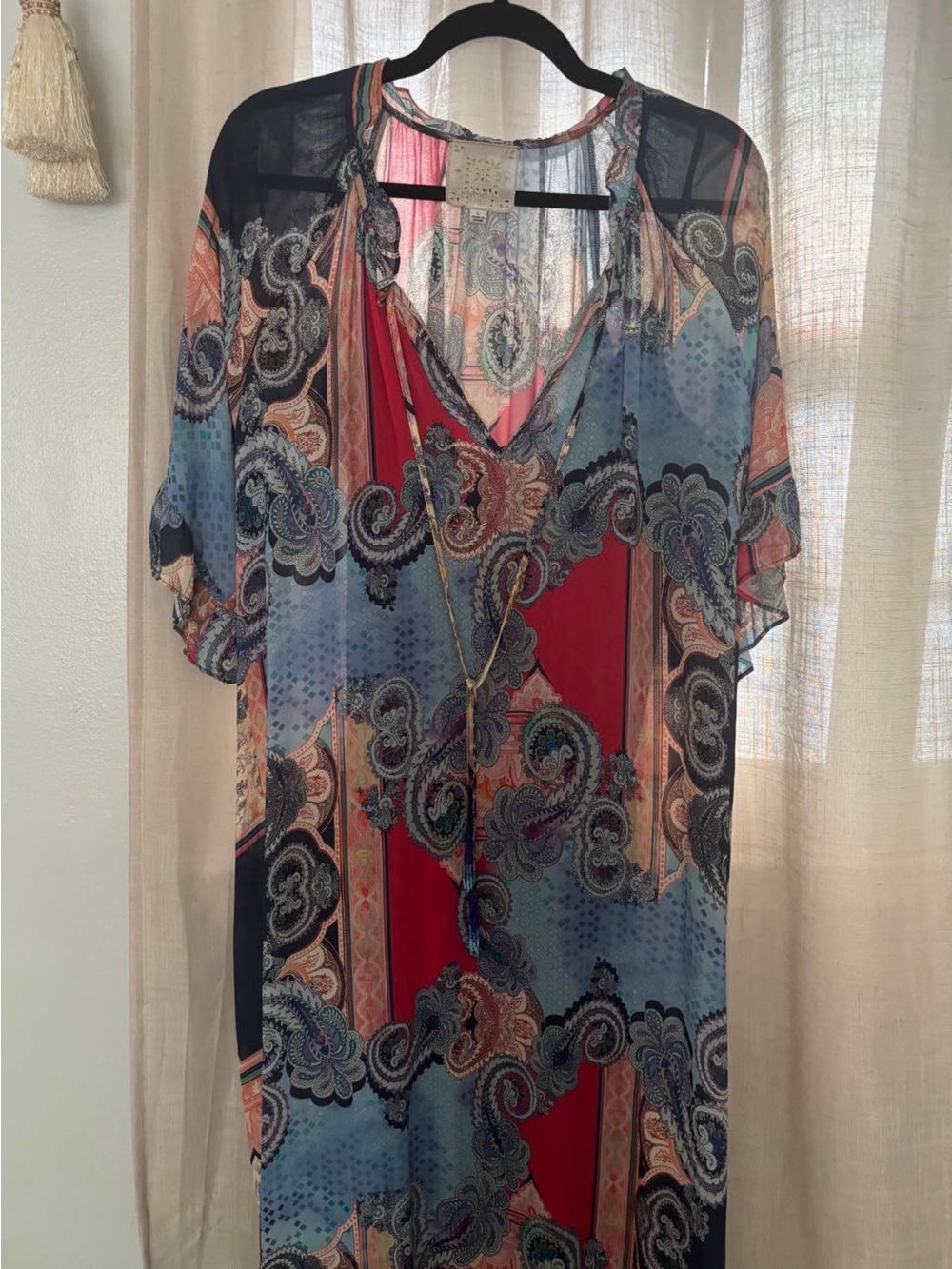 Johnny Was Cordelia Maxi Kaftan Dress w/ Original Slip - Size Large - Picture 2 of 10